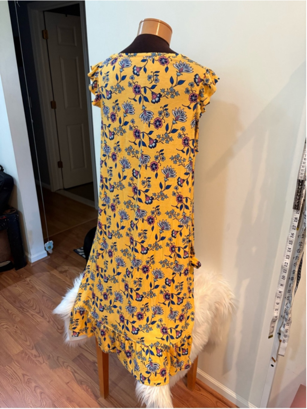 Croft & Barrow Floral Sleeveless Nightgown Dress Size 1X NWT Yellow Modal Blend - Picture 4 of 14